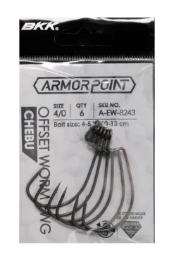 Hameçon Simple BKK Armorpoint Offset Worm EWG Chebu