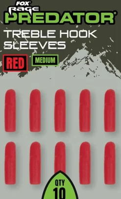 Manchons Rouges pour Hameçons Triples Fox Rage Predator