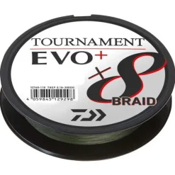 Tresse Daiwa 8 brins Tournament Evo Dark/Green 135m